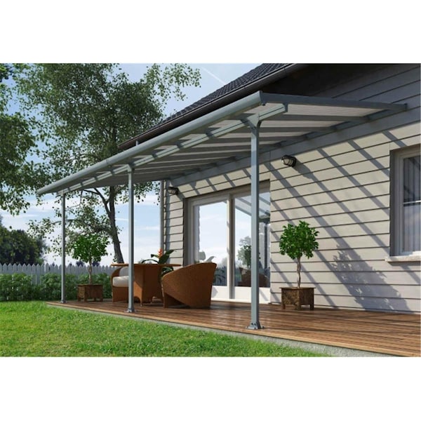 Palram - Canopia HG9424 Feria Patio Cover - 10 ft. x 24 ft. - Gray